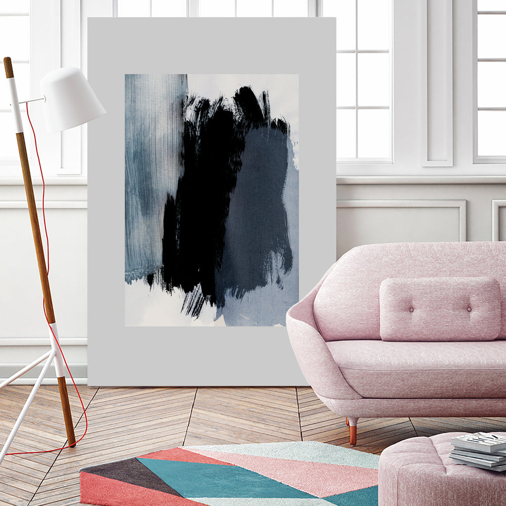 Abstract Brush Strokes 15 by Mareike on GIANT ART - blue illustration painted
