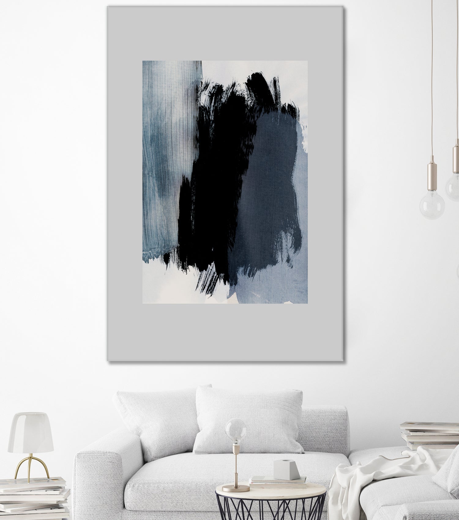 Abstract Brush Strokes 15 by Mareike on GIANT ART - blue illustration painted