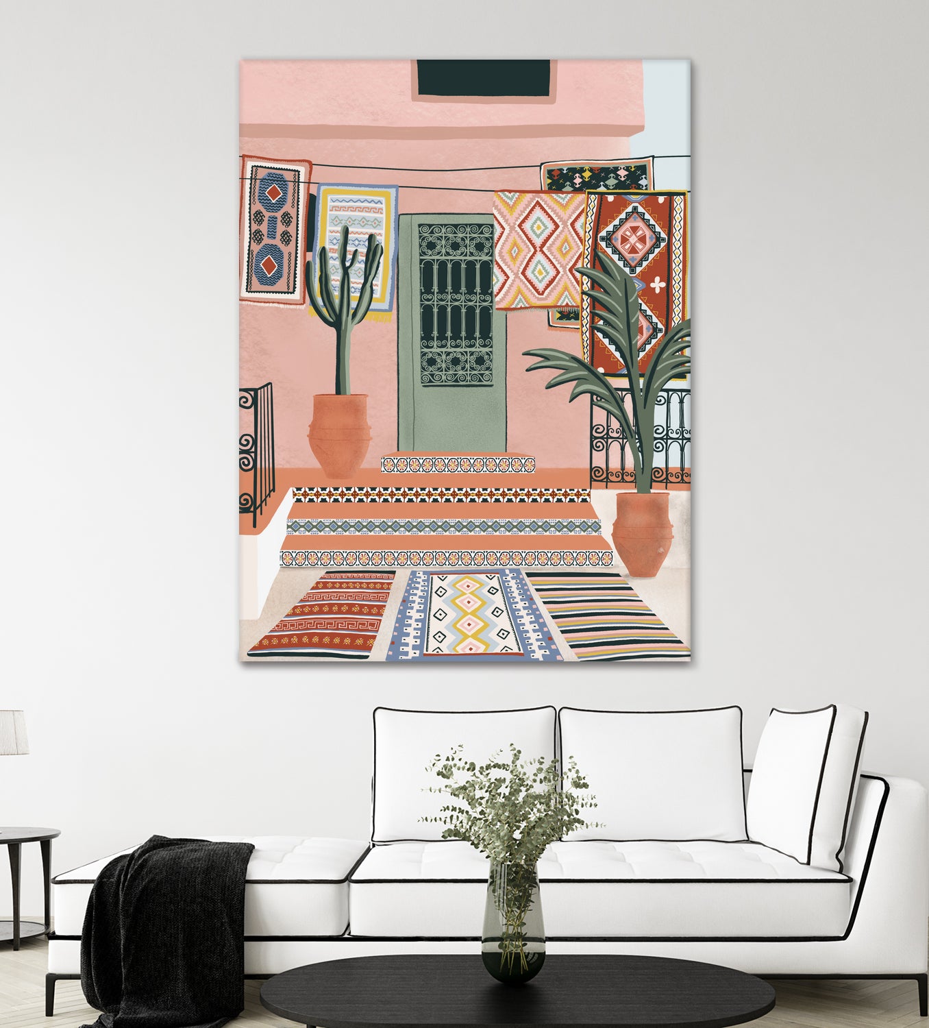 Moroccan Terrace by Ceyda on GIANT ART - illustration houseplant