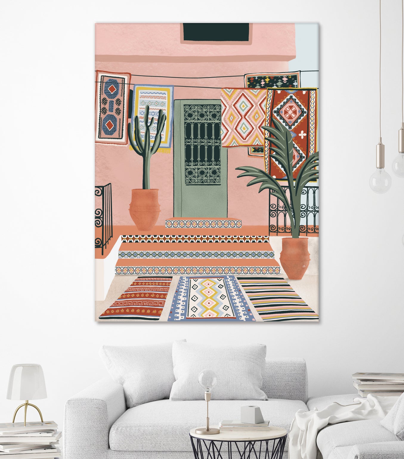 Moroccan Terrace by Ceyda on GIANT ART - illustration houseplant