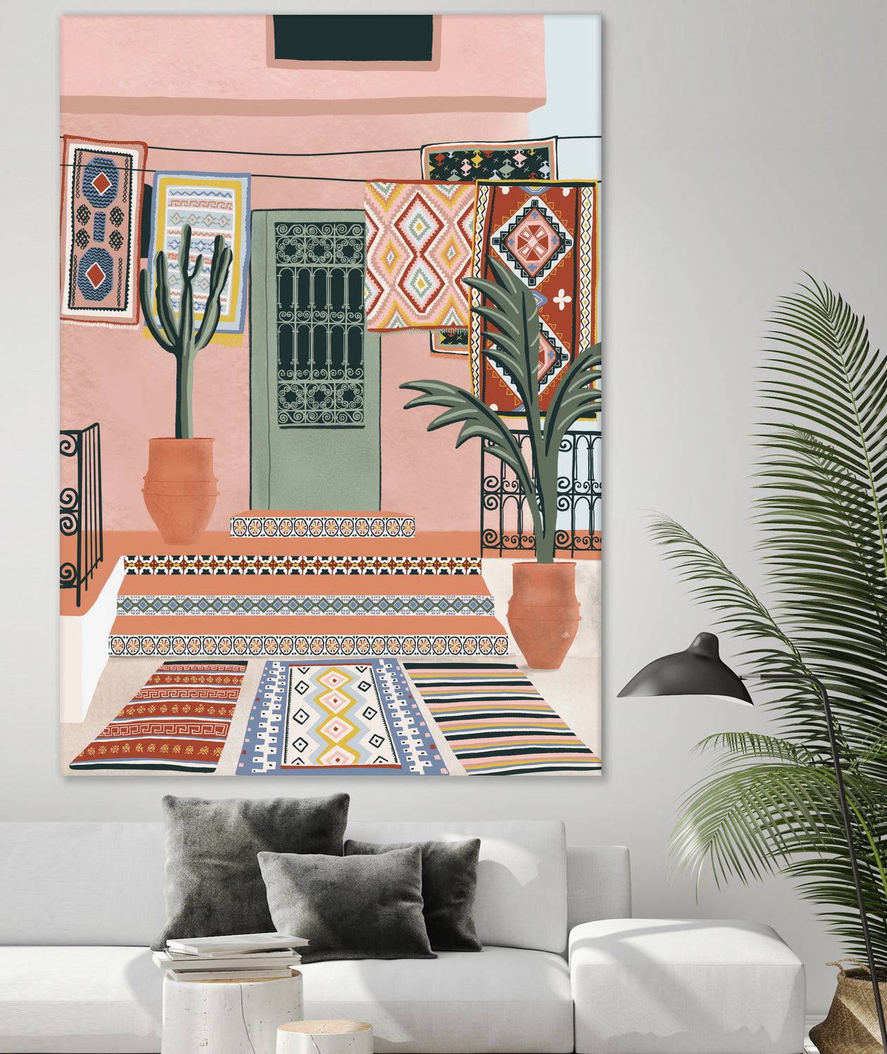 Moroccan Terrace by Ceyda on GIANT ART - illustration houseplant