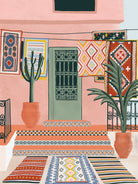 Moroccan Terrace by Ceyda on GIANT ART - illustration houseplant