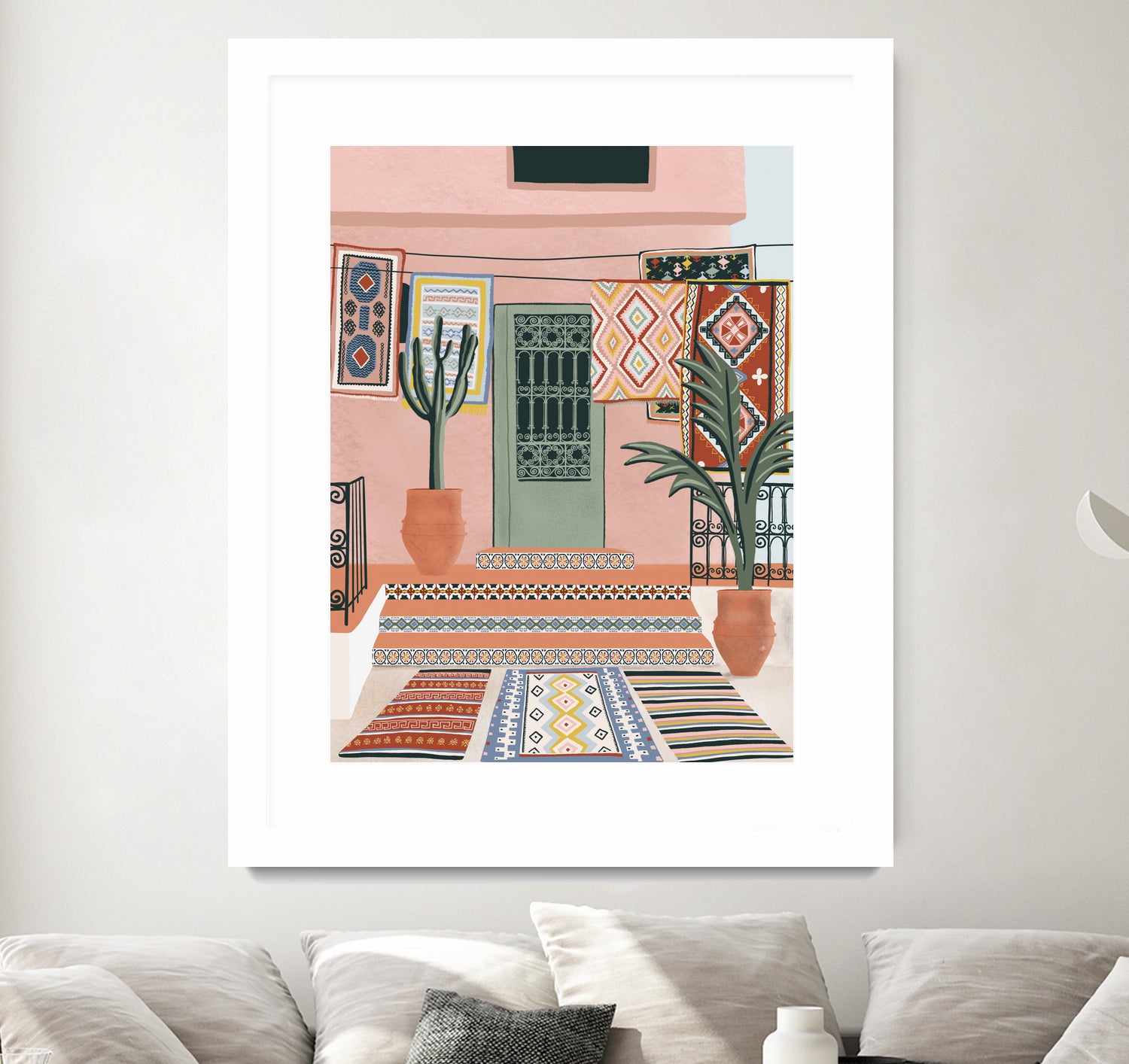 Moroccan Terrace by Ceyda on GIANT ART - illustration houseplant