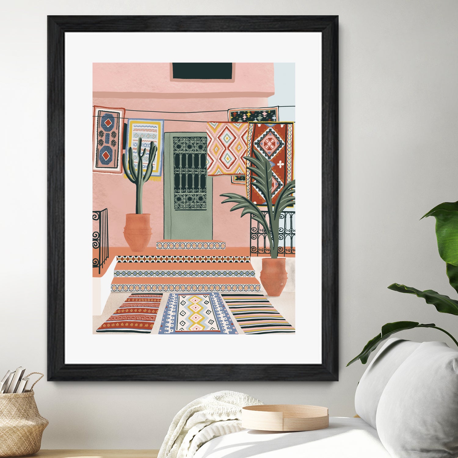 Moroccan Terrace by Ceyda on GIANT ART - illustration houseplant