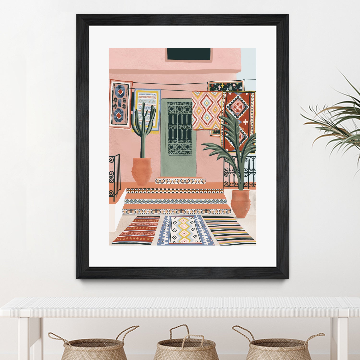Moroccan Terrace by Ceyda on GIANT ART - illustration houseplant