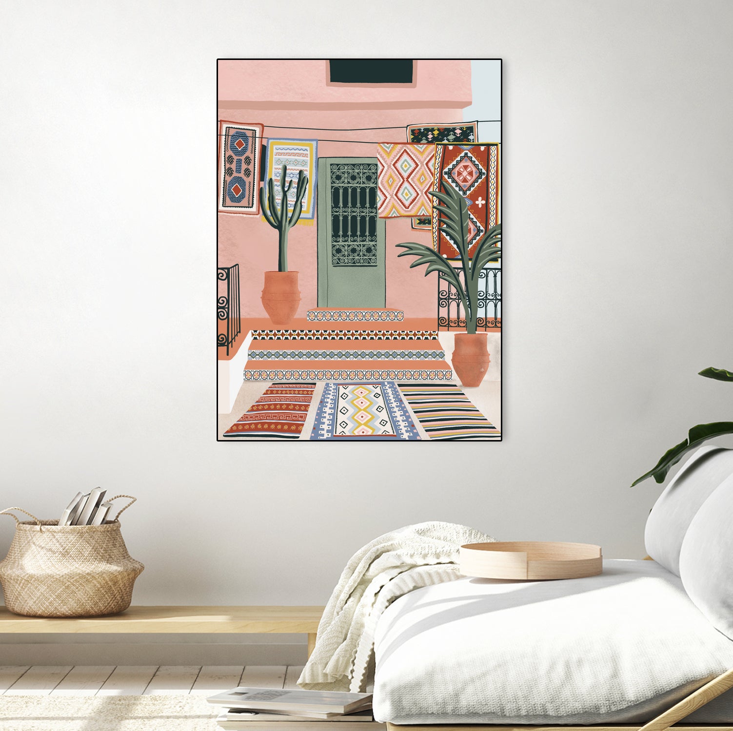 Moroccan Terrace by Ceyda on GIANT ART - illustration houseplant