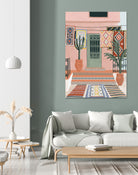 Moroccan Terrace by Ceyda on GIANT ART - illustration houseplant
