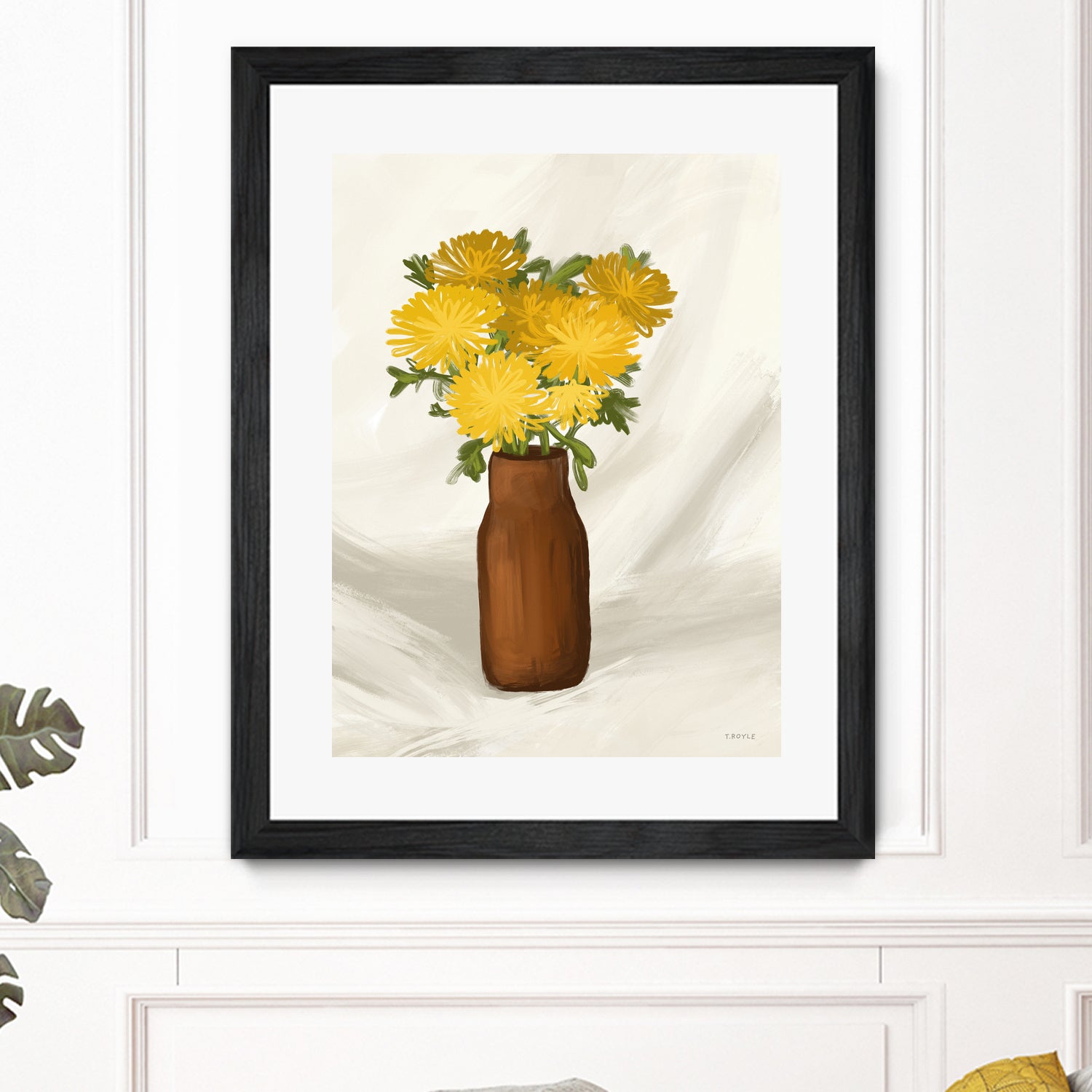 Vase of Flowers in Yellow by Tara on GIANT ART - royle