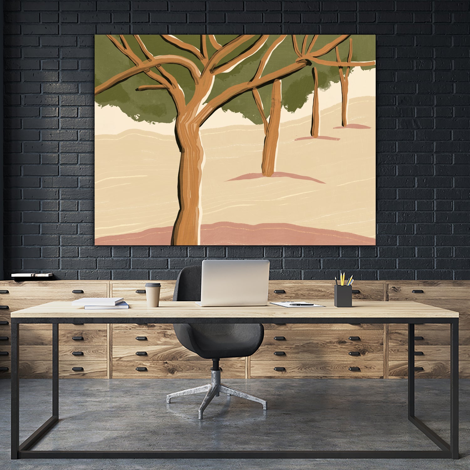 Landscape trees by Little Dean on GIANT ART - landscape painting