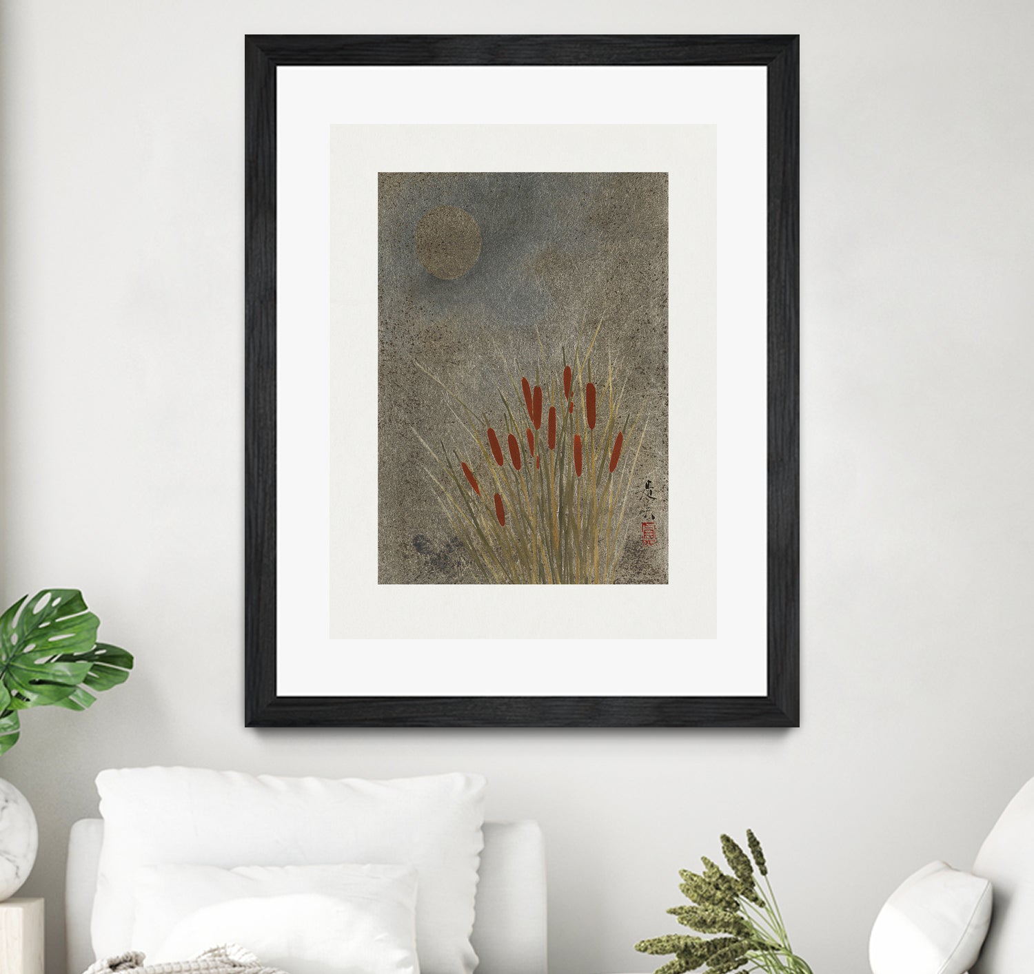 Japanese Grass Field At Night (1807a¬Ä¬ì1891) by Shibata Zeshin on GIANT ART - 9449 illustration