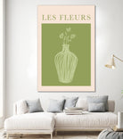 Potted Florals Beige and Green by Grace Digital Art on GIANT ART - flowers and plants text