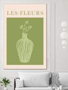 Potted Florals Beige and Green by Grace Digital Art on GIANT ART - flowers and plants text