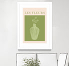 Potted Florals Beige and Green by Grace Digital Art on GIANT ART - flowers and plants text