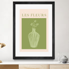 Potted Florals Beige and Green by Grace Digital Art on GIANT ART - flowers and plants text
