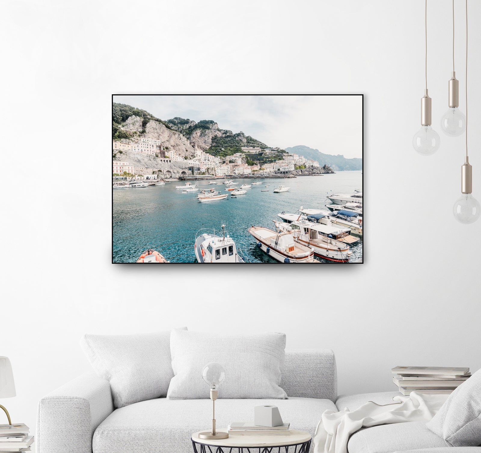 Amalfi coast with boats #2 by Photolovers on GIANT ART - landscape harmony