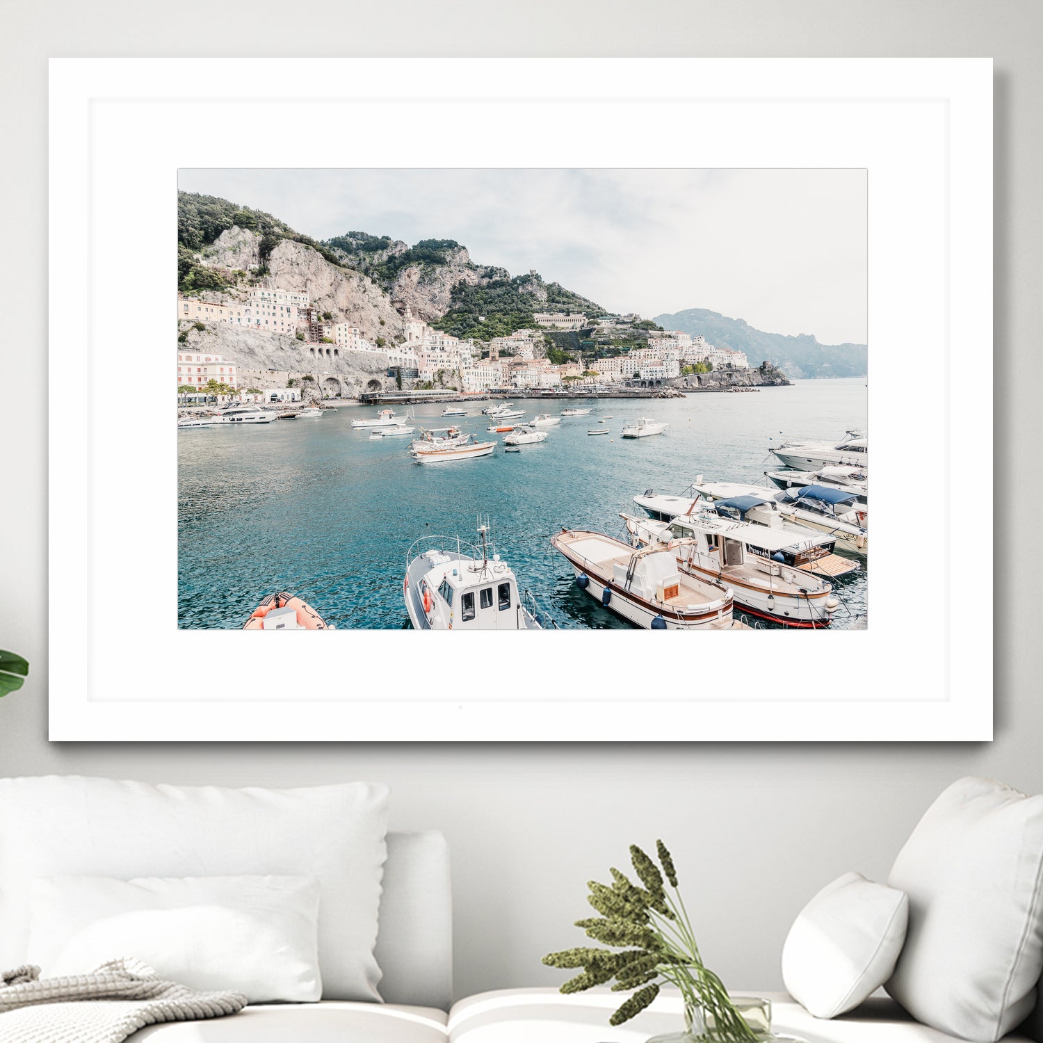 Amalfi coast with boats #2 by Photolovers on GIANT ART - landscape harmony