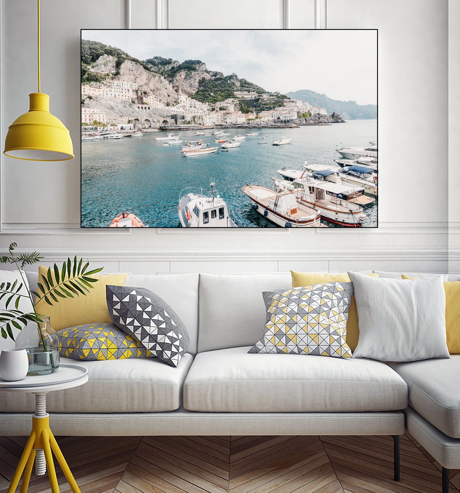 Amalfi coast with boats #2 by Photolovers on GIANT ART - landscape harmony