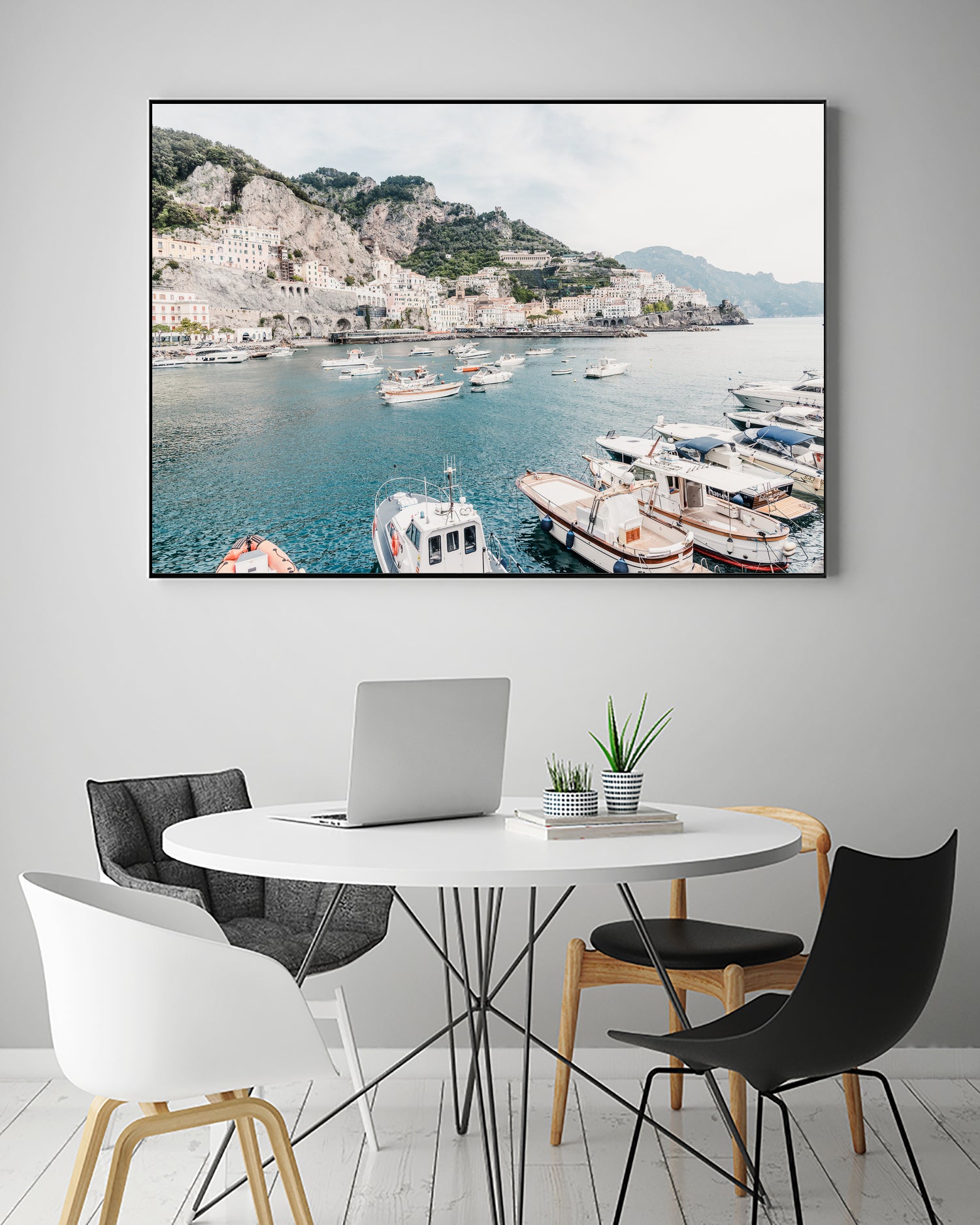 Amalfi coast with boats #2 by Photolovers on GIANT ART - landscape harmony