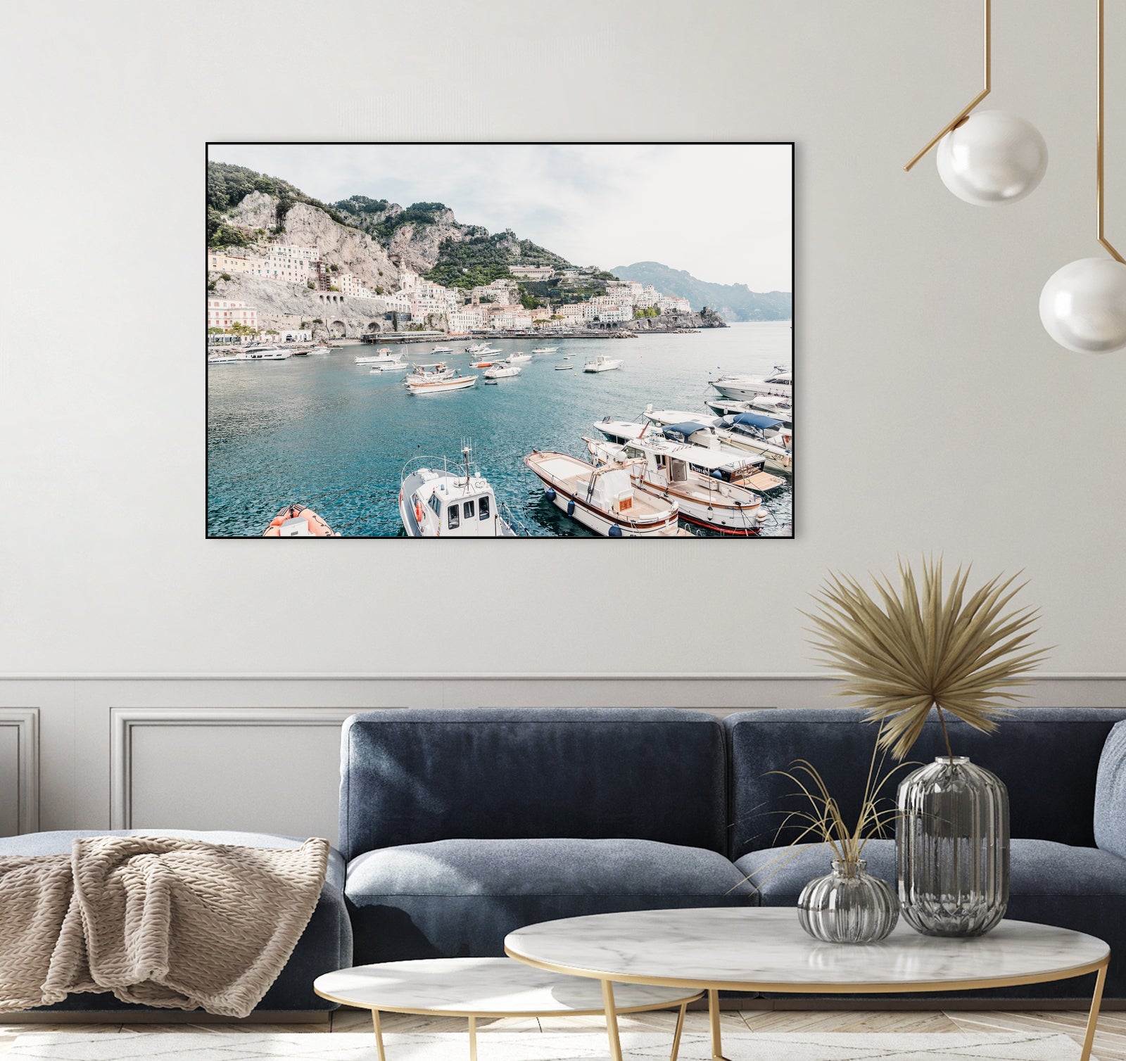 Amalfi coast with boats #2 by Photolovers on GIANT ART - landscape harmony