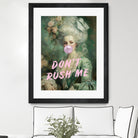 Marie Antoinette Dont Rush Me by Talitha McQueen on GIANT ART - pink contemporary  human face,flower,text,clothing,painting,doll,poster,person,fashion,flowers,flora,floral,botanical,flowers and plants,botanicals,word,words,painted,paint,painterly,people,portrait,figurative