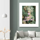 Marie Antoinette Dont Rush Me by Talitha McQueen on GIANT ART - pink contemporary  human face,flower,text,clothing,painting,doll,poster,person,fashion,flowers,flora,floral,botanical,flowers and plants,botanicals,word,words,painted,paint,painterly,people,portrait,figurative