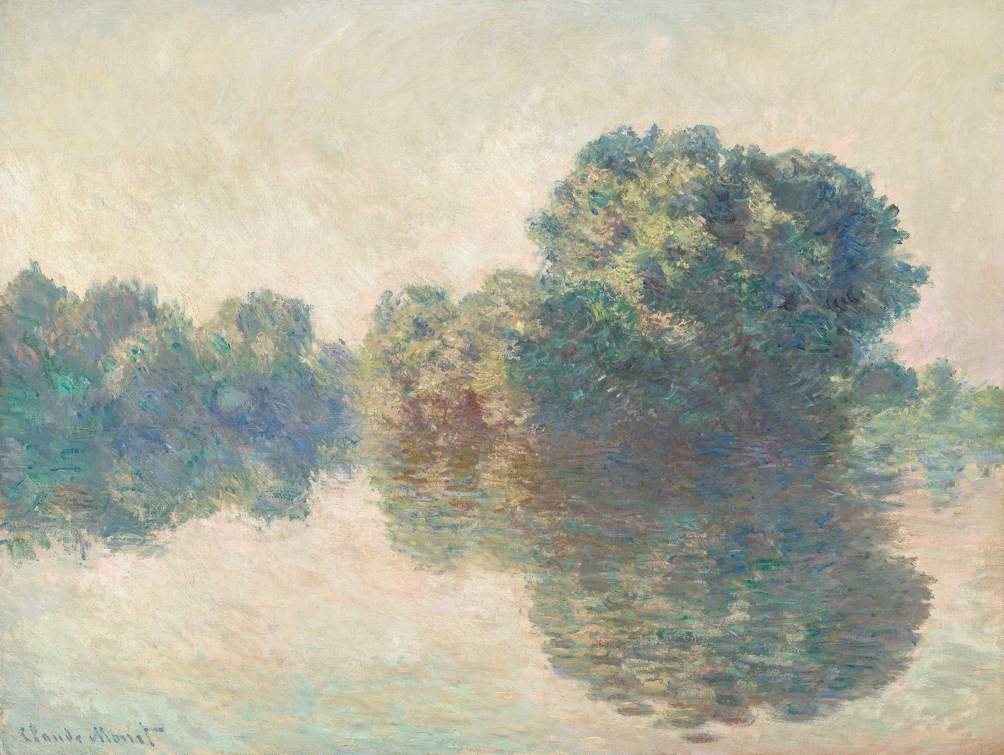 The Seine At Giverny (1897) - Art Print by Claude Monet | GIANT ART
