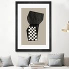 Checkered Abstraction by MIUUS STUDIO on GIANT ART - black shapes 