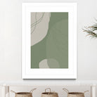 Modern Abstract Minimalist  Shapes In Sage and White  0008 by Dina Dankers on GIANT ART - abstract drawing