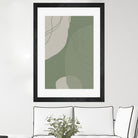 Modern Abstract Minimalist  Shapes In Sage and White  0008 by Dina Dankers on GIANT ART - abstract drawing