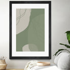Modern Abstract Minimalist  Shapes In Sage and White  0008 by Dina Dankers on GIANT ART - abstract drawing