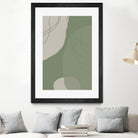 Modern Abstract Minimalist  Shapes In Sage and White  0008 by Dina Dankers on GIANT ART - abstract drawing