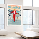 The Bluebird Daily Pinup Ski Art by The Whiskey Ginger on GIANT ART - figurative text