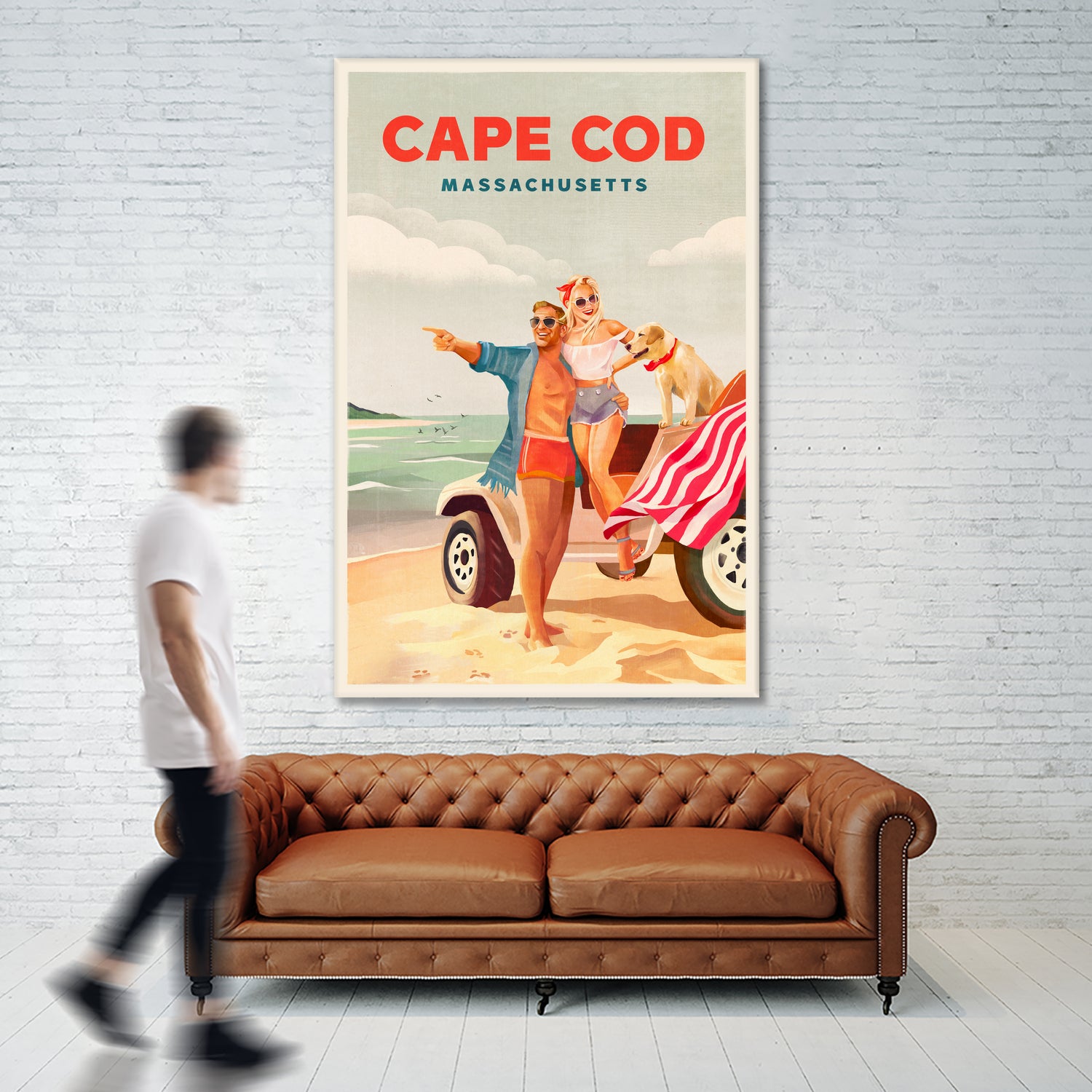 Cape Cod Massachusetts Summer Beach Art by The Whiskey Ginger on GIANT ART - figurative blonde