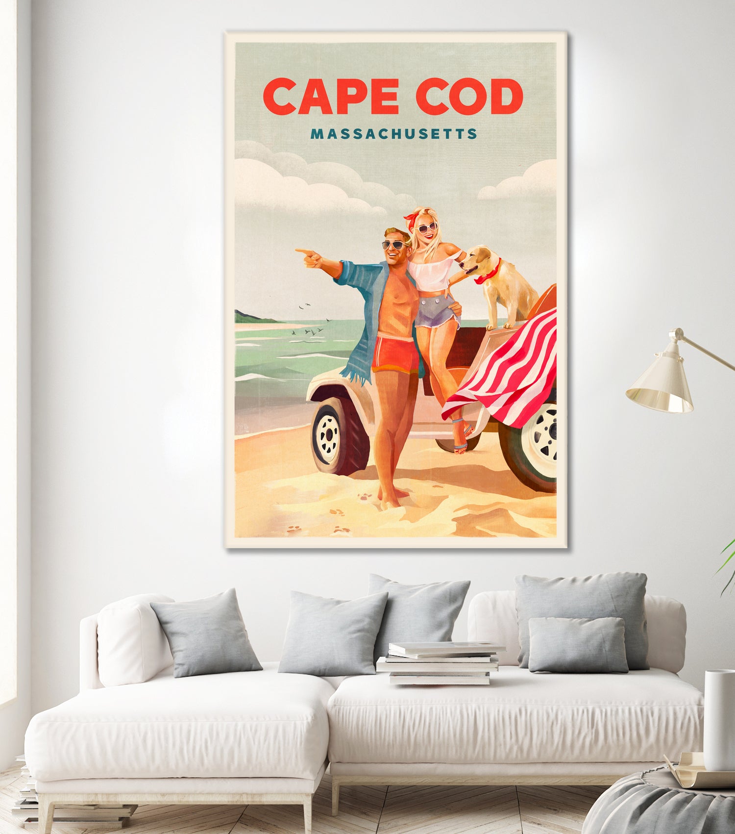 Cape Cod Massachusetts Summer Beach Art by The Whiskey Ginger on GIANT ART - figurative blonde