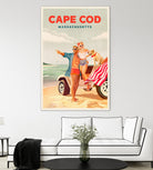 Cape Cod Massachusetts Summer Beach Art by The Whiskey Ginger on GIANT ART - figurative blonde