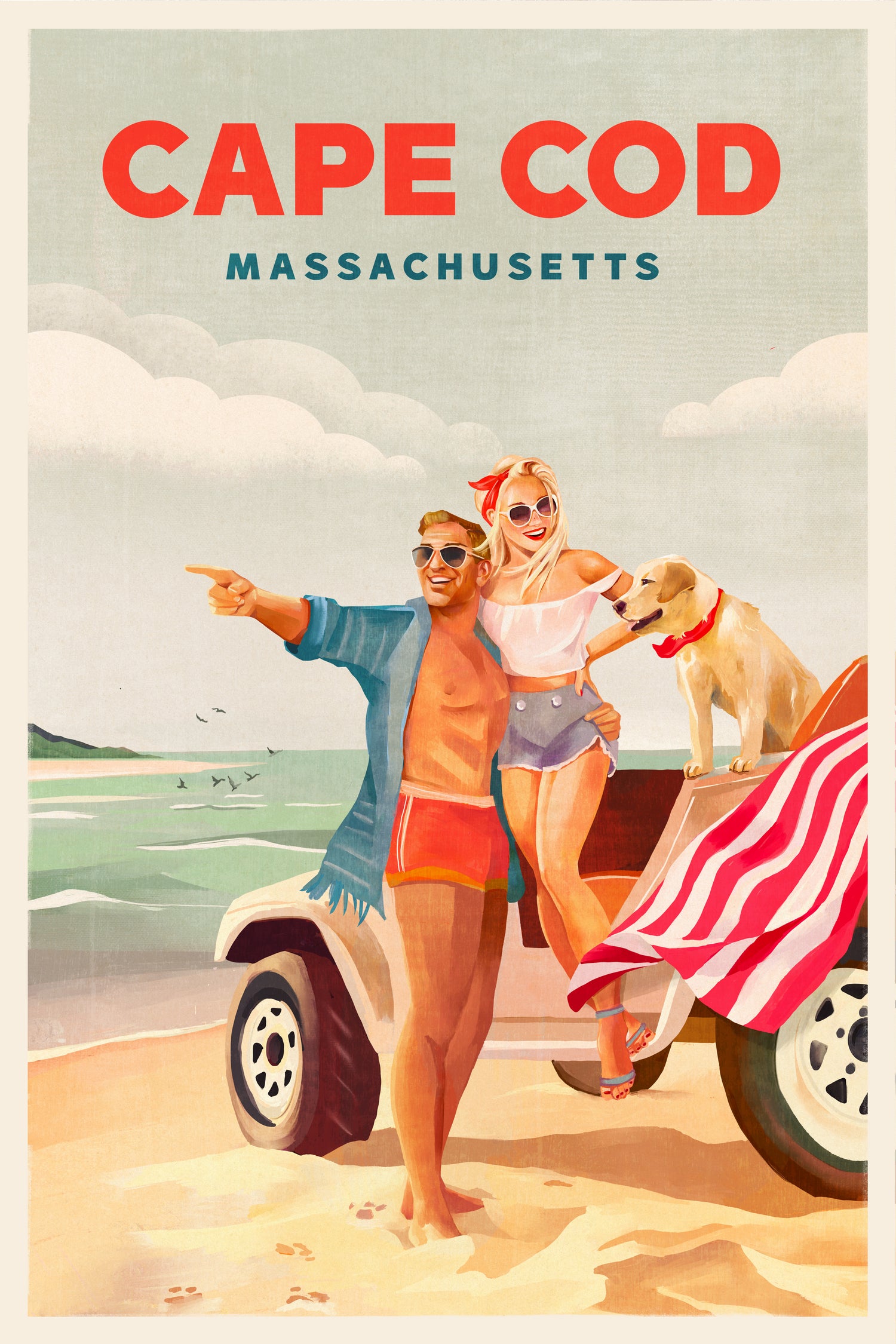 Cape Cod Massachusetts Summer Beach Art - Art Print by The Whiskey