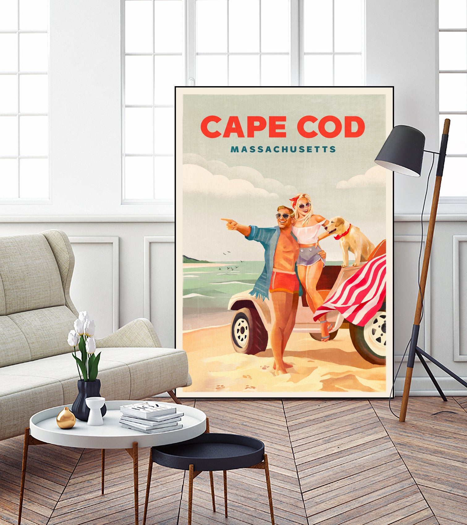 Cape Cod Massachusetts Summer Beach Art by The Whiskey Ginger on GIANT ART - figurative blonde