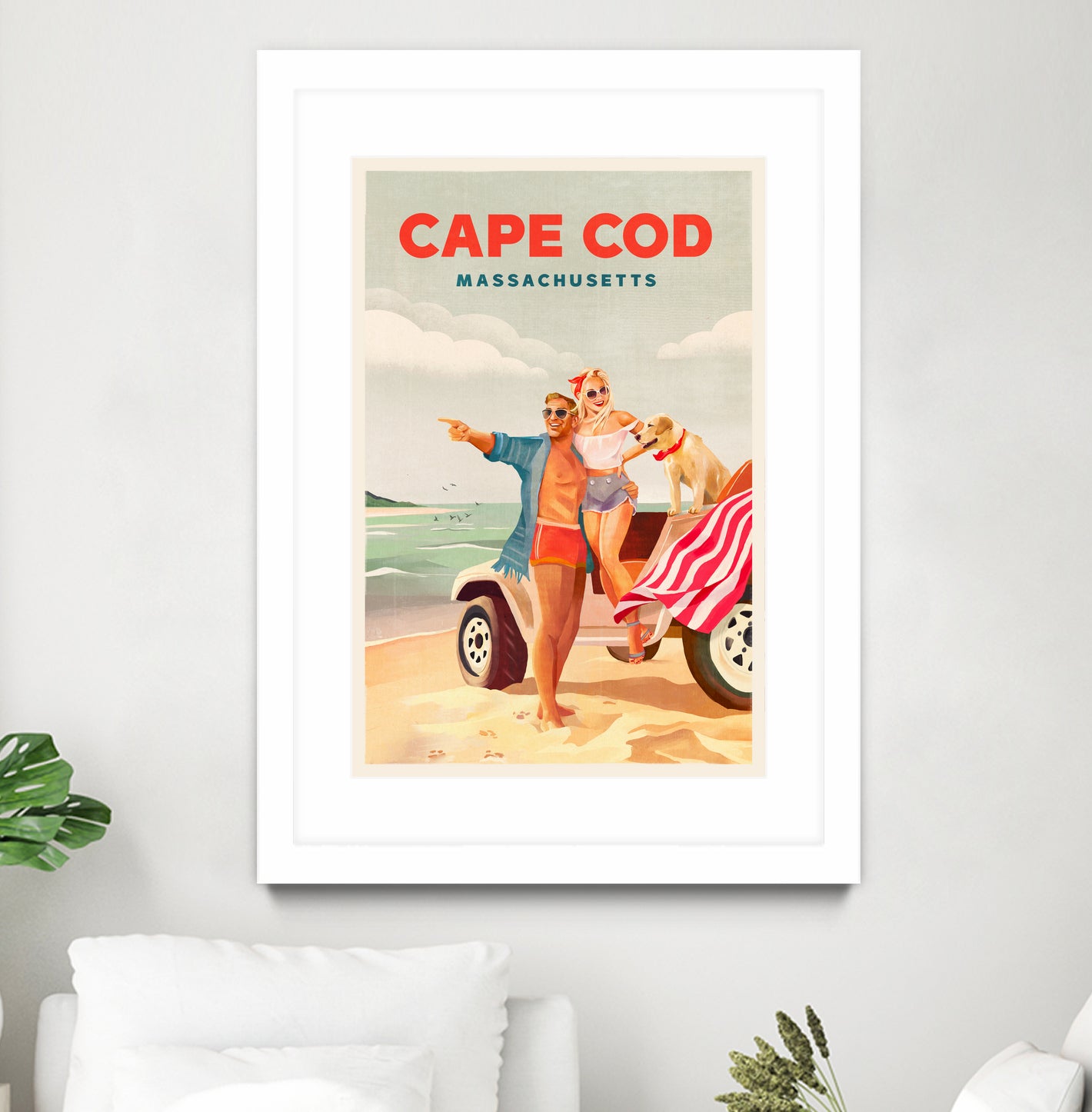 Cape Cod Massachusetts Summer Beach Art by The Whiskey Ginger on GIANT ART - figurative blonde