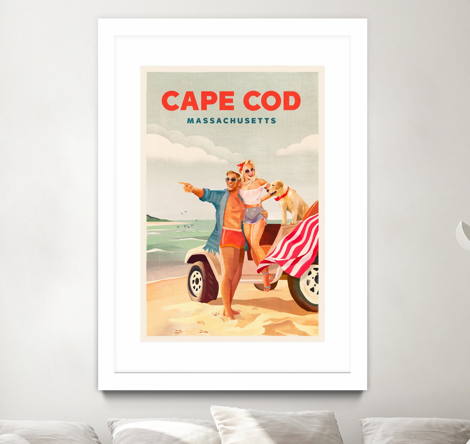 Cape Cod Massachusetts Summer Beach Art by The Whiskey Ginger on GIANT ART - figurative blonde