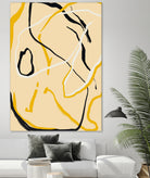 Golden Flow Lines by Little Dean on GIANT ART - line art abstract art