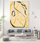 Golden Flow Lines by Little Dean on GIANT ART - line art abstract art