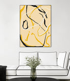 Golden Flow Lines by Little Dean on GIANT ART - line art abstract art