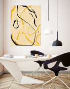 Golden Flow Lines by Little Dean on GIANT ART - line art abstract art
