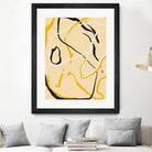 Golden Flow Lines by Little Dean on GIANT ART - line art abstract art