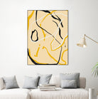 Golden Flow Lines by Little Dean on GIANT ART - line art abstract art