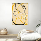 Golden Flow Lines by Little Dean on GIANT ART - line art abstract art
