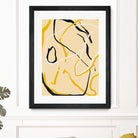 Golden Flow Lines by Little Dean on GIANT ART - line art abstract art