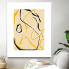 Golden Flow Lines by Little Dean on GIANT ART - line art abstract art
