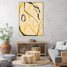 Golden Flow Lines by Little Dean on GIANT ART - line art abstract art