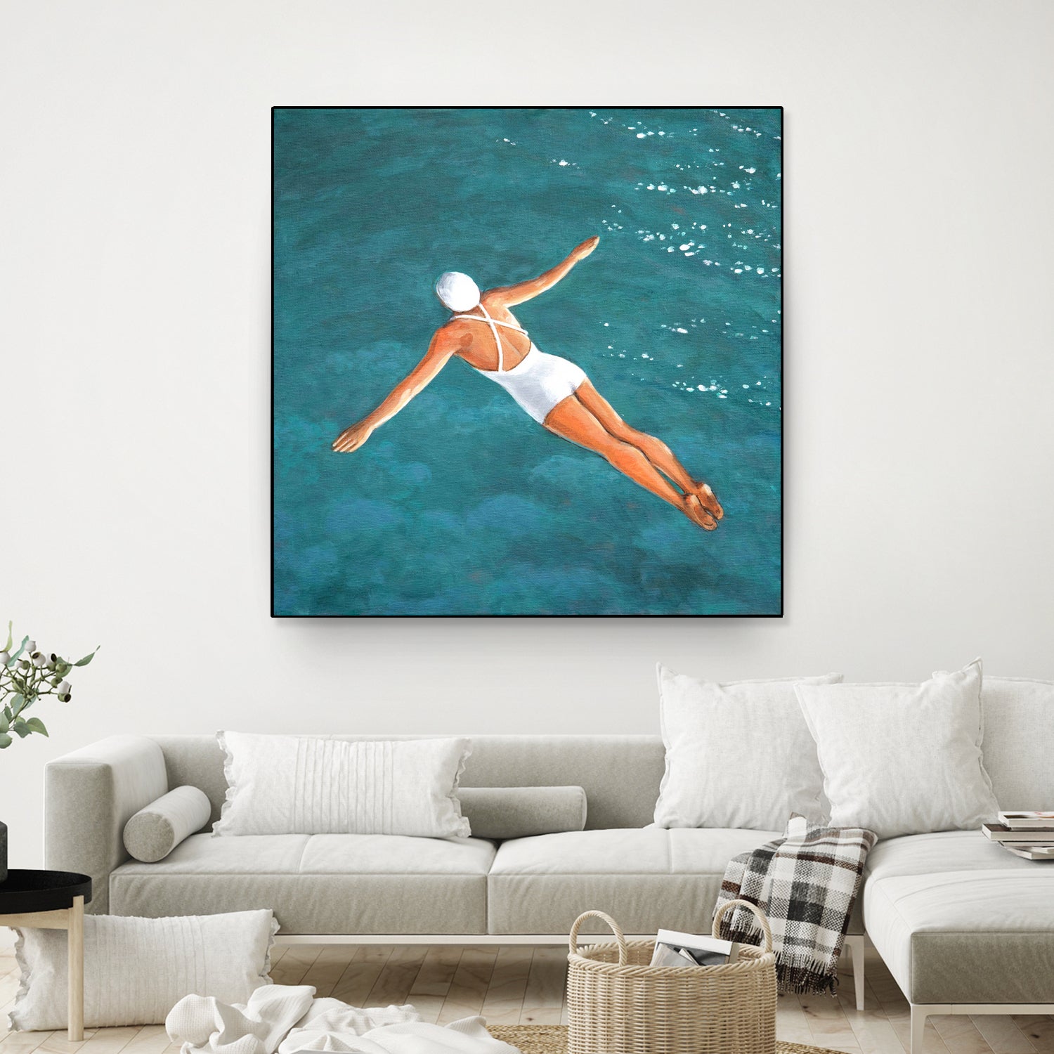 High Diver Above Water by Sarah Morrissette on GIANT ART - landscape woman